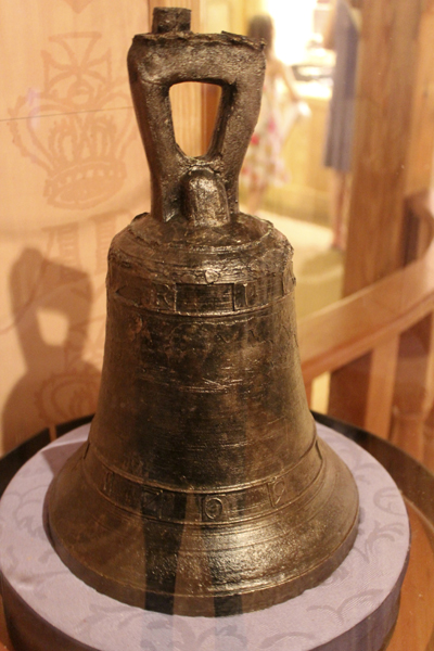 One of the two bells from Blackbeard's flagship